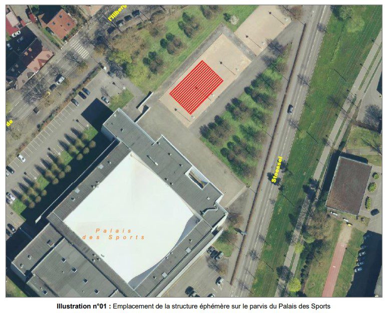 Déménagement du centre de vaccination de Mulhouse sur le parvis du palais des sports à compter du 20 décembre 2021
