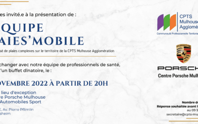 Invitation à la soirée de présentation de l’équipe “plaies mobile” du 16/11/22
