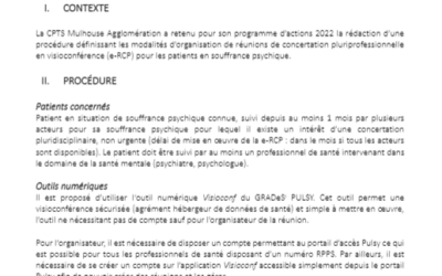 Procédure d’e-RCP en santé mentale