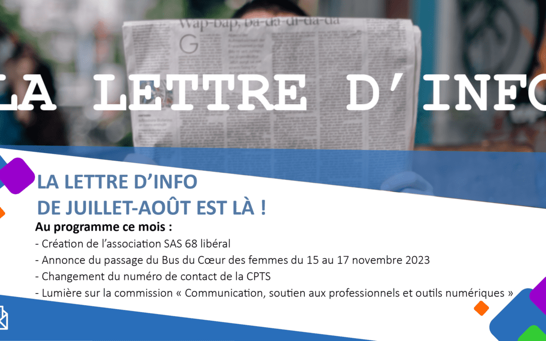 La lettre d’information N°24 – juillet-août 2023