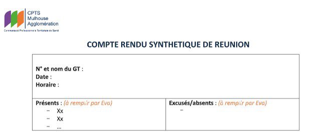 Modèle de compte-rendu synthétique